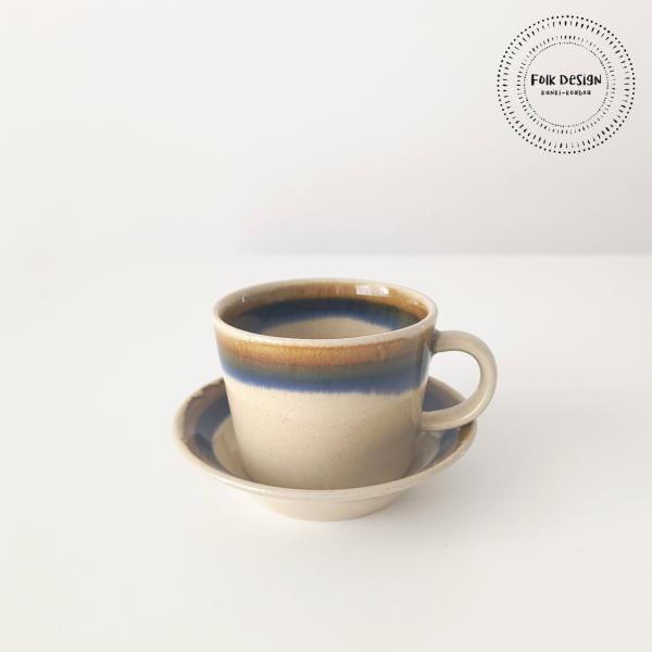 波佐見焼 Folk Design 長十郎窯 カップ＆ソーサー 二色巻 陶器 セット 紅茶 コーヒー ...