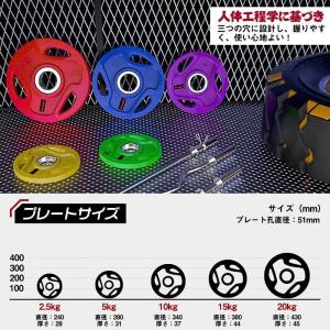 即納 ダンベルプレート ラバー バーベル ダン...の詳細画像2
