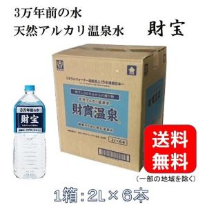 財宝　温泉水　2L×6本　国産　九州　鹿児島　天然アルカリ温泉水