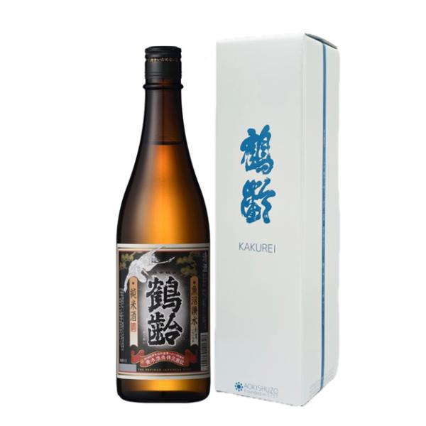 鶴齢 純米酒 720ml 化粧箱入り 日本酒 新潟 青木酒造 辛口 ギフト
