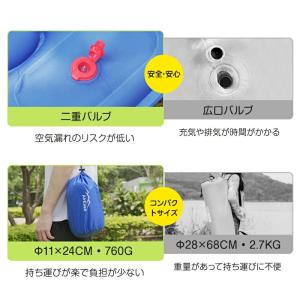 エアーマット エアーベッド 足ふみマット キャ...の詳細画像5