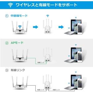 1200Mbps 中継機 中継器 WIFI 無...の詳細画像2