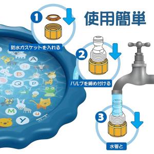 プール 170cm噴水プール 噴水マット 水遊...の詳細画像1