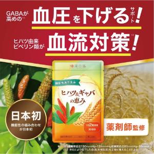 血圧 サプリ ヒハツ ギャバ 下げる 血流 冷え むくみ gaba 睡眠 ストレス 高めの血圧 ヒハツ＆ギャバの恵み 和漢の森