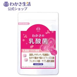 【わかさ生活公式】乳酸菌1000億 1袋62粒入りビフィズス菌（BB-12） フェカリス菌 ナノ乳酸...