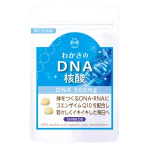【公式】わかさのDNA核酸 わかさ生活 1袋62粒 DNA コエンザイムQ10 RNA α-リポ酸 ビタミンB6 ビタミンB2 ビタミンB１ 葉酸 ビタミンB12