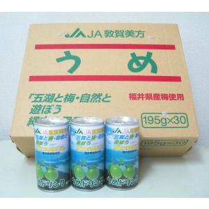 梅ドリンク　梅ジュース　　195g×30本　福井梅果汁使用　若狭　福井　三方五湖　福井梅