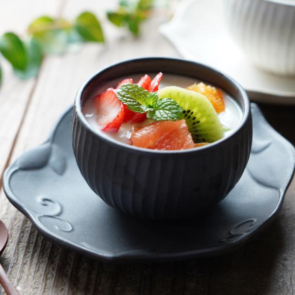 益子焼 かぼちゃの馬車のカップ＆ソーサー ブロンズ黒マット / シンデレラシリーズ わかさま陶芸 湯...