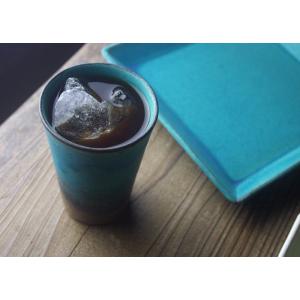 シャビーターコイズ ゴブレット 益子焼 ロング...の詳細画像4