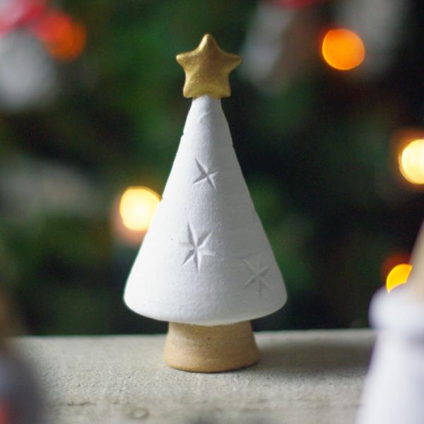 益子焼のX&apos;masオブジェ 【ツリー】 置き物 クリスマス飾り 卓上 ディスプレイ おしゃれ かわい...