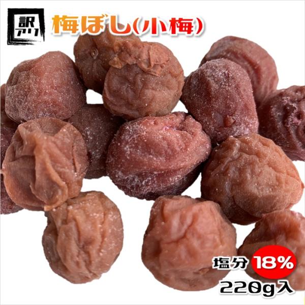 小梅 梅干し 塩分18% 訳あり 福井梅 無添加 すっぱい梅干し 内容量220g