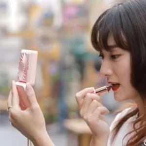 ハンディファン ピンク メイクアップミラー フ...の詳細画像2