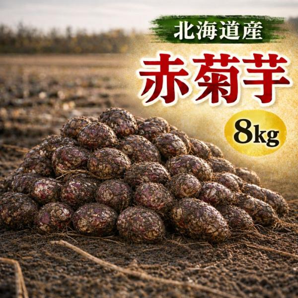 菊芋 予約販売 11月入荷北海道産 赤菊芋（紫菊芋系統）生菊芋 8kg 土付き 不揃い 菊芋 きくい...