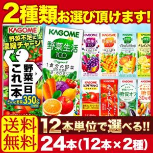 野菜ジュース カゴメ 200ml紙パック×24本 12本×2...