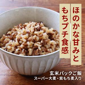 パックご飯 玄米 スーパー大麦 紫もち麦 16...の詳細画像1
