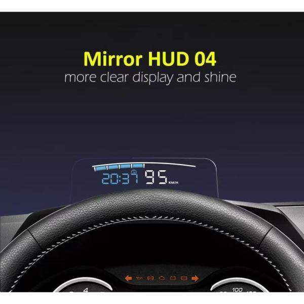 ヘッドアップディスプレイ HUD OBD2 スピードメーター 車速 時計 バッテリー電圧 RPM 水...