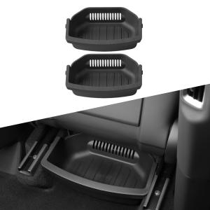 テスラ 新型 モデルYL 2026年4月〜現行 専用 1列目シート下部 後側収納ボックス ゴミ箱 | 車種専用 Model YL 座席下収納ボックス 内蔵 引き出し 小物入れ シート
