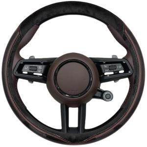 トヨタヴォクシー ノア 90系 専用 ハンドルカバー カーボン調＋スエード製　ステアリングカバーカスタム パーツ ドレスアップ 滑り止め＆通気性 ホイールカバー