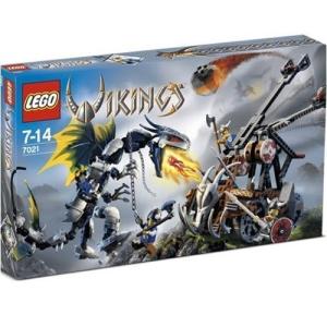 Lego Vikings Set #7021 Double Catapult Versus the Armored Ofnir Dragon by LEGO｜wakiasedry