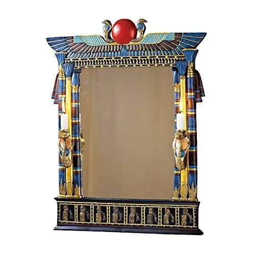 Design Toscano Wadjet Egyptian Wall Mirror with Co...