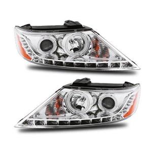 For 11-12 Kia Sorento DRL/LED CCFL Angel Eye Halo Chrome Projector Headlights by Eagle Eye Lights｜wakiasedry