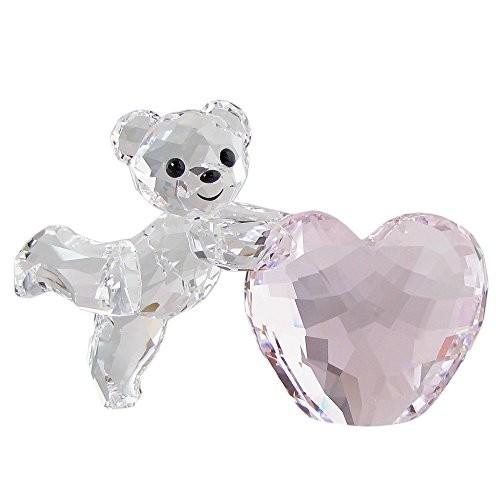 スワロフスキー SWAROVSKI フィギュリン Kris ベア Pink Heart フィギュア ...