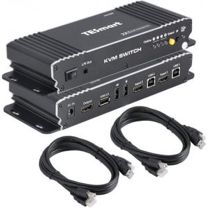 TESmart 2x1/4x1 HDMI KVMスイッチ, 2x1-Black-B1U, ブラック, HKS0201B1U-Black-CA｜wakiasedry