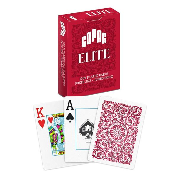 Copag Elite 100%プラスチック製トランプ ポーカーサイズ ジャンボインデックス シング...