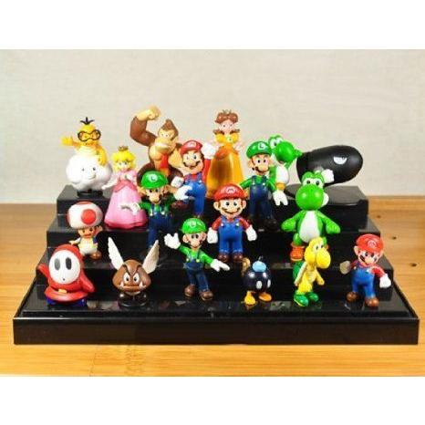 Super Mario (スーパーマリオ) Bros Figure Toy 18pcs Doll 1...