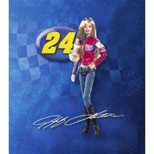 Jeff Gordon #24 NASCAR Barbie バービー Doll Pink Label...