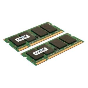 8GB Kit (4GBx2) DDR2 800MHz (PC2-6400) CL6 SODIMM 200-Pin Notebook Memory Modules CT2KIT51264AC800｜wakiasedry