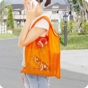 期間限定お買い得！コンパクトエコバッグ　折り畳み式エコバッグ　熱帯魚Ｍサイズエコバッグ　買い物袋　ショッピング袋　レジ袋　