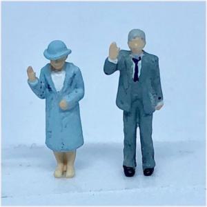 HOゲージ車両向け　お召列車の超偉い人　昭和バージョン　2体セット