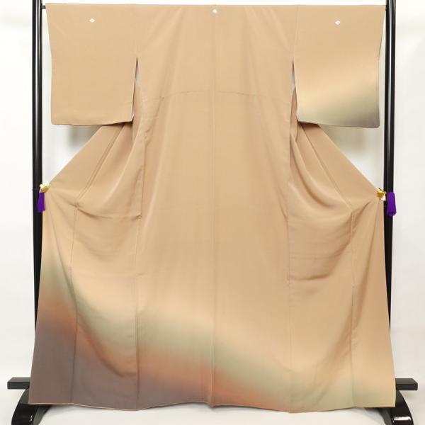 中古 付け下げ 良品 三つ紋付き 縮緬 正絹 その他の柄 袷仕立て 身丈165.5cm 裄丈67cm...