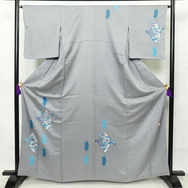 中古 付け下げ 良品 田畑喜八 落款入り しつけ糸付き 正絹 古典柄 袷仕立て 身丈163.5cm ...