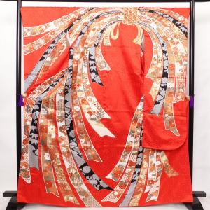 平和屋着物○川栄李奈 小振袖・長襦袢(無双仕立て)セット 蔓帯花文