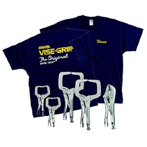 Irwin Industrial Tools 74D Vise-Grip Locking Tool Set with Free T-Shirt, 5-Piece by Irwin Tools｜waku-maremare