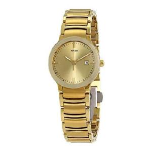 Rado Women's Centrix 35mm Gold Plated Bracelet ＆ Case Quartz Gold-Tone Dial Analog Watch R30528253｜waku-maremare