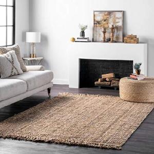 nuLOOM NCCL01H-609 Hand Woven Angeline Area Rug, 6' x 9', Blue｜waku-maremare