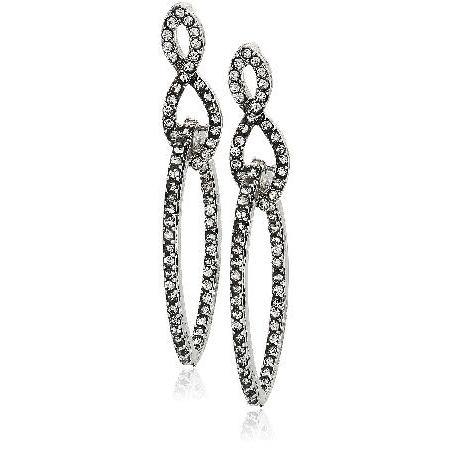 Anne Klein Women&apos;s Crystal Double Drop Earrings, S...