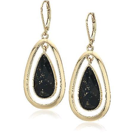 Anne Klein Women&apos;s Jet Multi Orbital Drop Earrings...