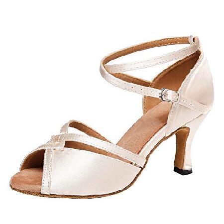 YKXLM Latin Ballroom Dance Shoes for Women Practic...