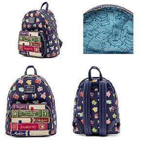 Loungefly Mini Backpack Princess Books All Over Print 新しい 公式 Disney｜waku-maremare