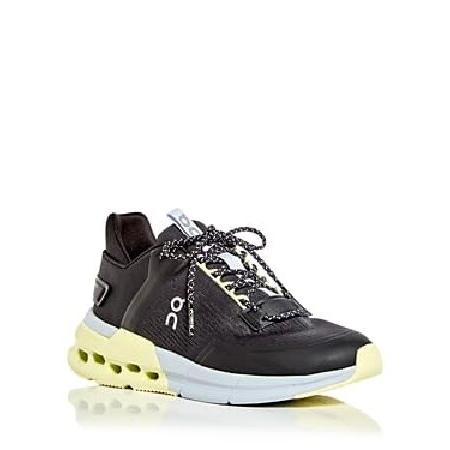 On Women&apos;s Cloudnova Flux Sneakers, Black/Hay, 6 M...