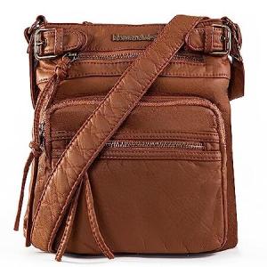 Montana West Crossbody Purse for Women Multi Pocket Bag Ultra Soft Washed Leather Shoulder Handbags,MWC-201CM｜waku-maremare