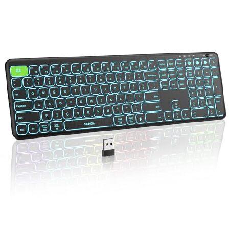seenda Backlit Bluetooth Keyboard (USB + Dual BT),...