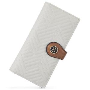 BOSTANTEN Slim Wallet Women Leather RFID Blocking Credit Card Holder Bifold Thin Wallet with Zipper Pocket Beige＆Brown