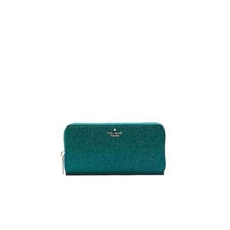 Kate Spade Shimmy ティンセル グリッター ボックス入り ラージ コンチネンタル ウ...