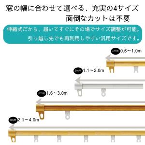 カーテンレール 伸縮 1m 2m 3m 4m ...の詳細画像1
