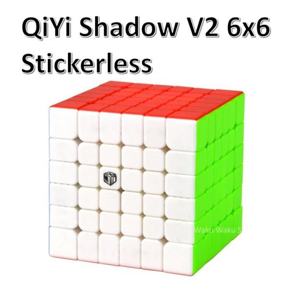 安心の保証付き 正規販売店 QiYi Shadow V2 磁石搭載 6x6x6キューブ ステッカーレ...